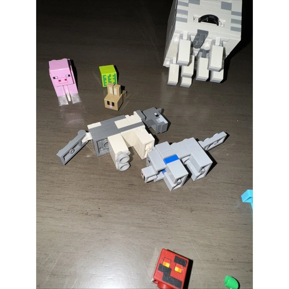 Lego‎ Minifigure Lot Minecraft Ghast 11 Figures And Animals Pig Wolf Horse Bunny